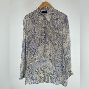 Dana Bushman Silk Blouse Size 14